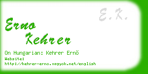 erno kehrer business card