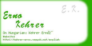 erno kehrer business card